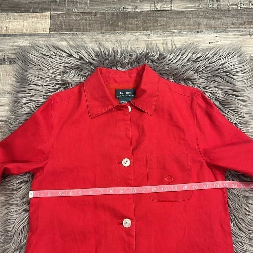 Ralph Lauren LRL vintage 100% linen shirt jacket S - Picture 8 of 10
